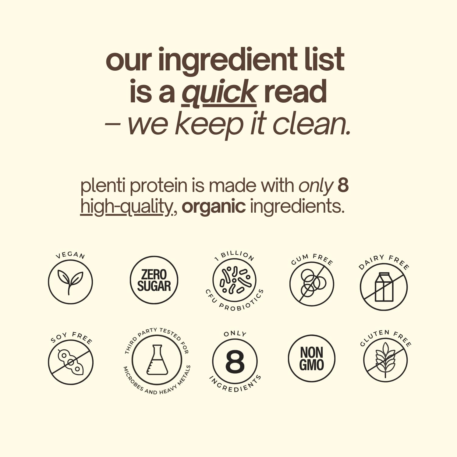 plenti Organic Plant-Based Protein Powder: Vanilla - 20g Pea Protein + Probiotics, Digestive Enzymes & Omega 3-6, Gut Friendly, Sugar Free, 27 Servings (2 lbs) plenti uk supplements