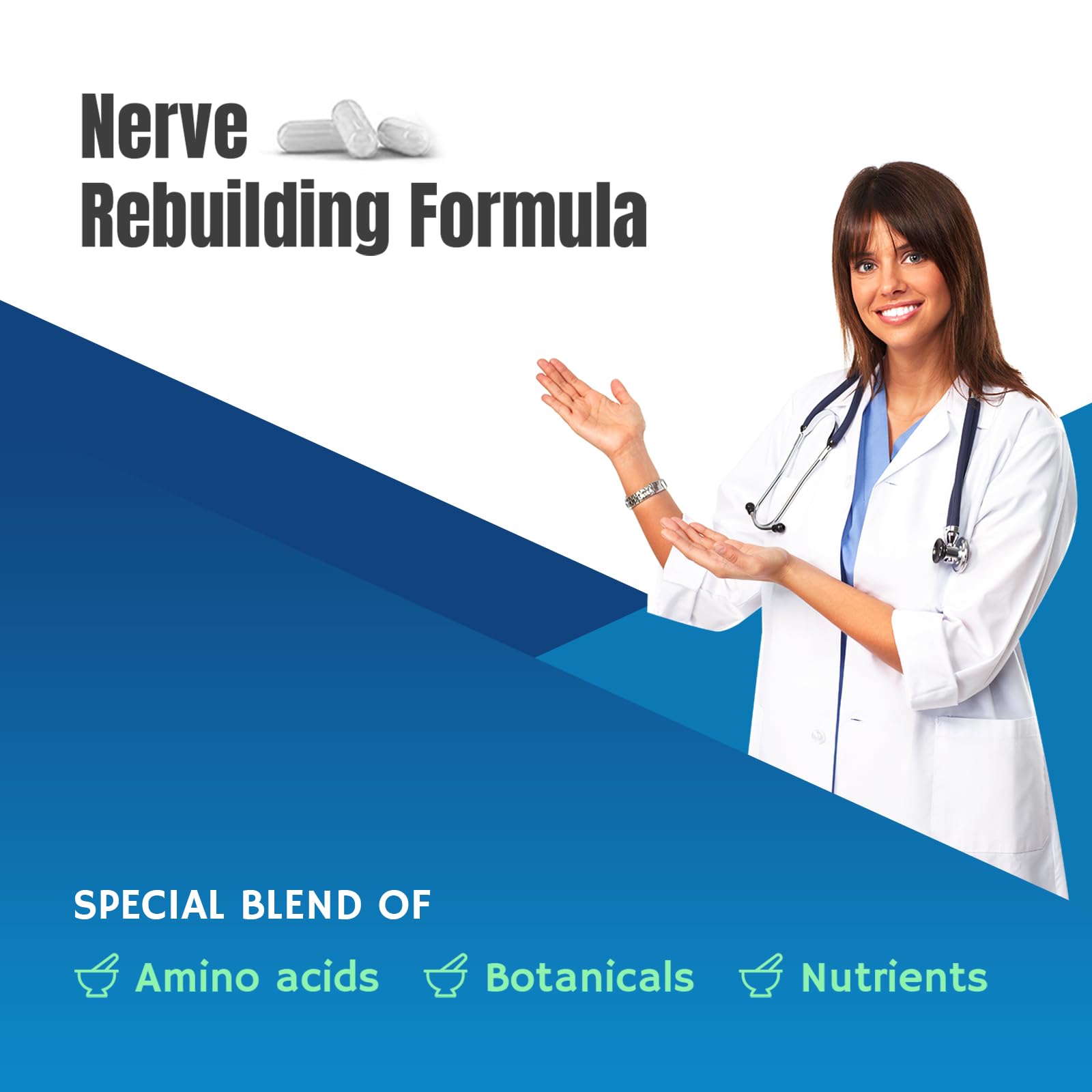 M PAIN MANAGEMENT TECHNOLOGIES Nerve Support Supplement - Nitric Oxide/L-Arginine - Feet Hand Legs Toe Maximum Strength Nerve Support Formula 120 Caps M PAIN MANAGEMENT TECHNOLOGIES uk supplements