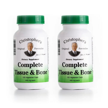 Christopher's Original Formulas Complete Tissue & Bone Formula – 100 VCaps | Herbal Support for Bones & Connective Tissue - Pack of 2 Christopher's Original Formulas uk supplements