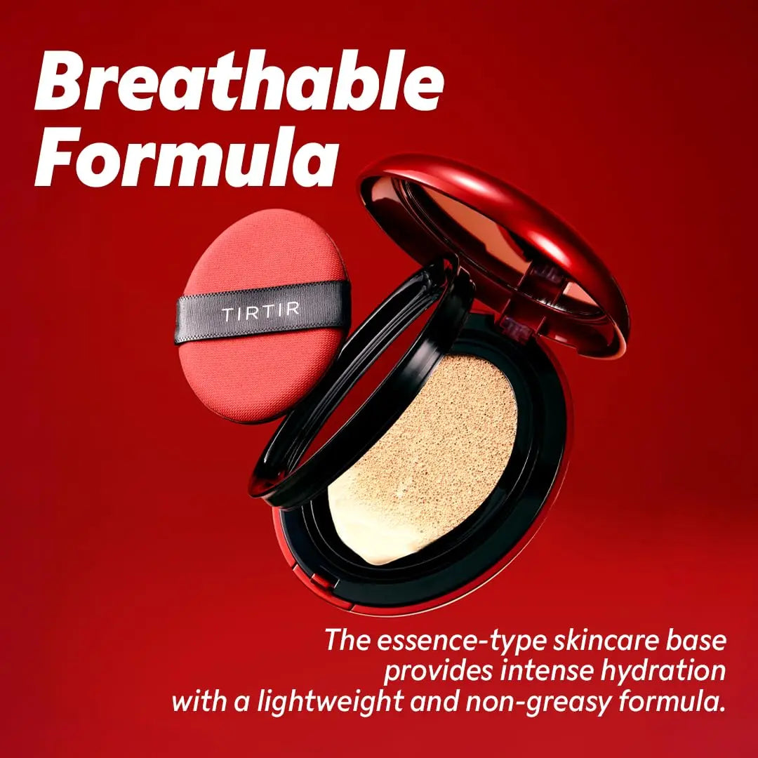 [*Mini Size*] TIRTIR Mask Fit Red Cushion Foundation | Full coverage, Weightless, Skin fit, Satin Glow Finish, Korean Makeup BB Foundation, beauty, Tattoo cover up, Buildable (#23N Sand / 0.15 Fl Oz) TIRTIR uk supplements