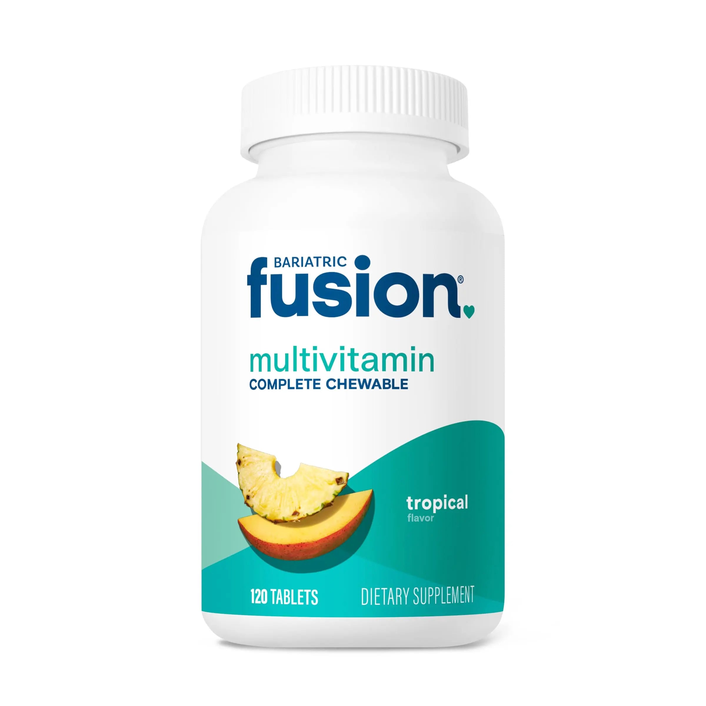Bariatric Fusion Bariatric Multivitamin with Iron Complete Chewable | Tropical Flavor | Post Bariatric Vitamins Bariatric Fusion uk supplements