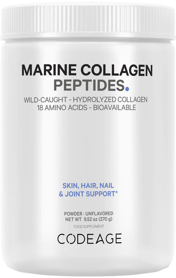 Codeage Marine Collagen Powder - Wild-Caught Hydrolyzed Fish Collagen Peptides - Type 1 & 3 Collagen Codeage uk supplements