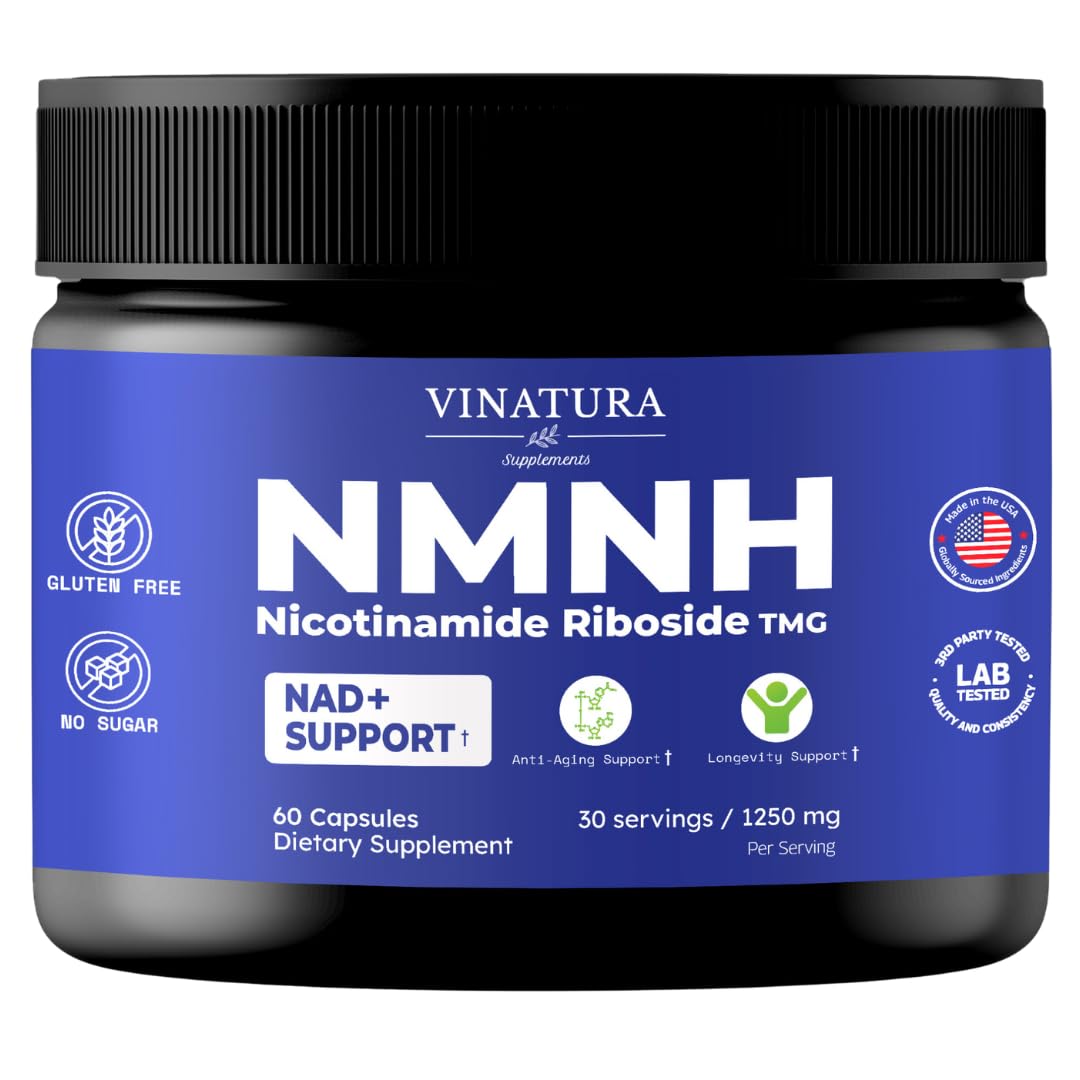 VINATURA NMNH (NMN Supplement Alternative) Nicotinamide Riboside & TMG - NAD Supplement for Anti-Aging - 60 Capsules VINATURA uk supplements