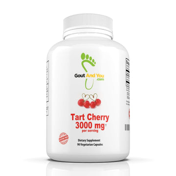 Gout and You Tart Cherry Extract | 3000 mg Per Serving | 90 Vegetarian Capsules | Gluten-Free Gout and You uk supplements