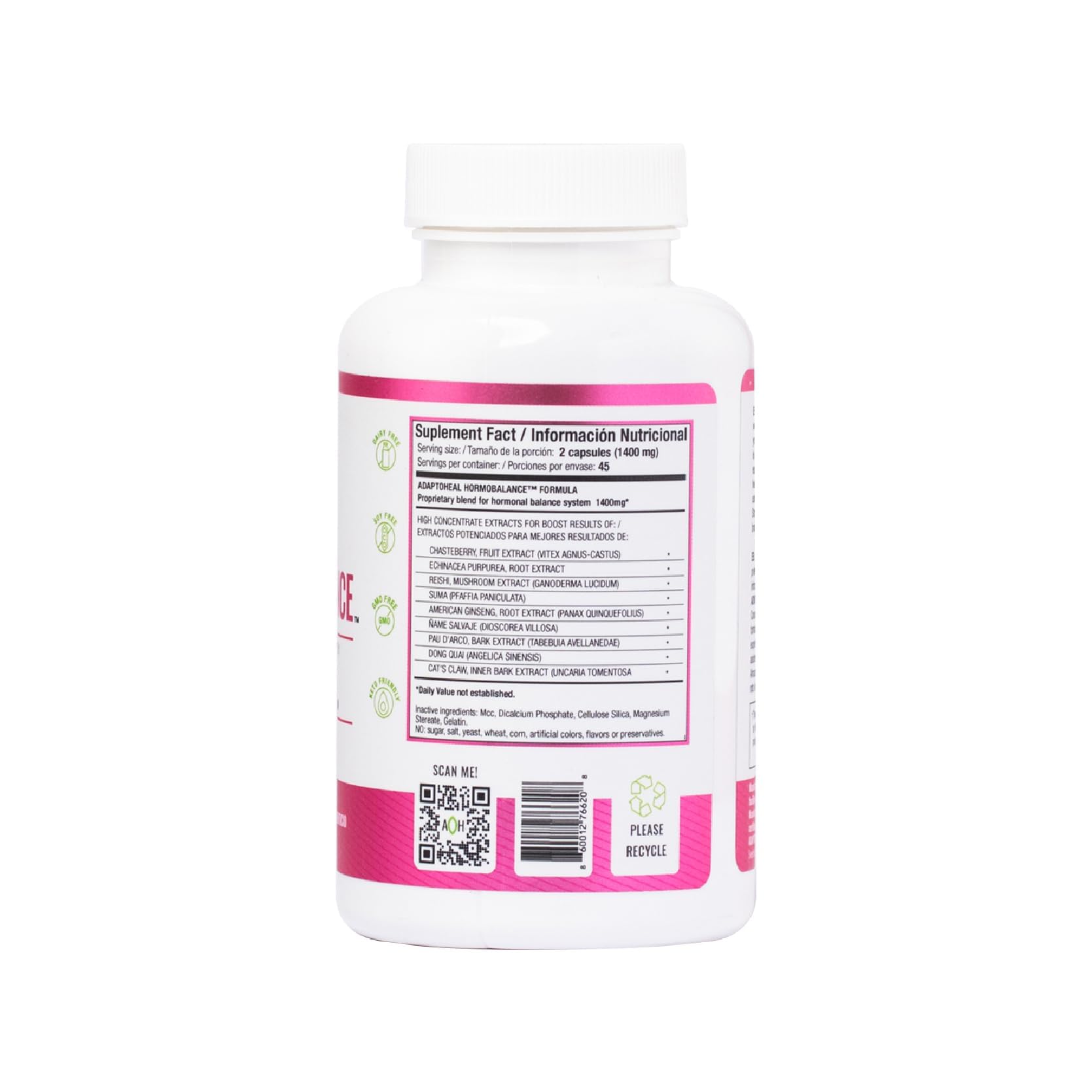 Hormone Balance for Women – Menopause & PMS Support Supplement – Adaptogens for Female Balance & Wellness – 90 Vegan Capsules ADAPTOHEAL uk supplements