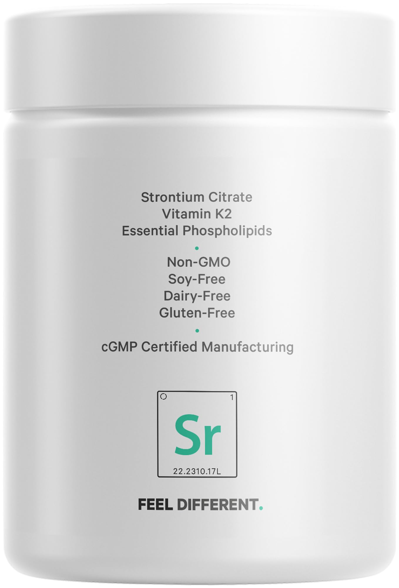Codeage Liposomal Strontium Supplement - Strontium Citrate, Vitamin K2 MK-7, Liposomal Delivery, Non-GMO, Gluten-Free - 90 Capsules Codeage uk supplements