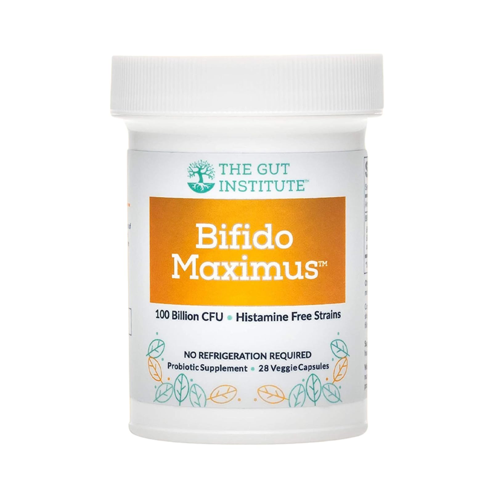The Gut Institute Bifido Maximus Ultra High Potency Probiotics for Women and Men - Bifidobacterium longum 100 Billion CFUs - 28 ct - 7 Strains - No Histamines - No Refrigeration Needed - Made in USA The Gut Institute uk supplements