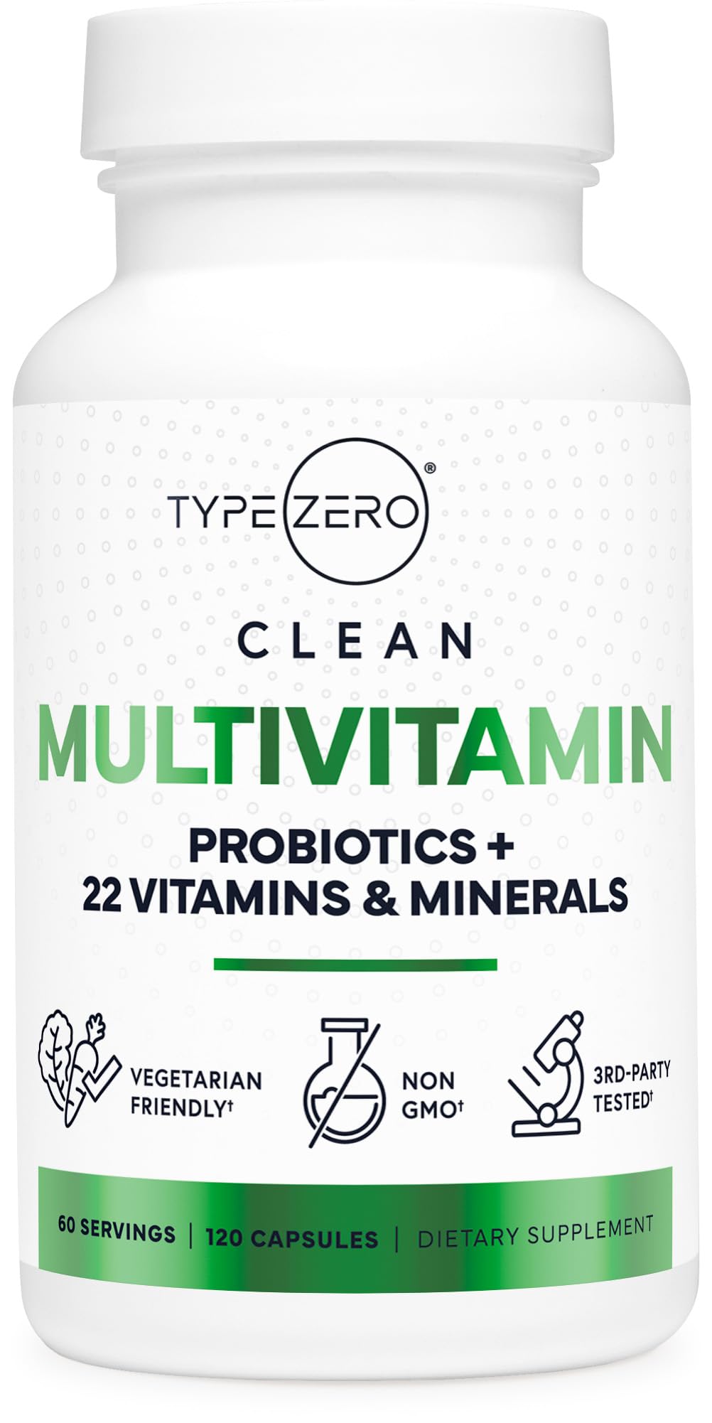 Type Zero Multivitamin Capsules (120 Capsules) (1300 mg) - with Probiotics + 22 Vitamins and Minerals, GMO-Free Type Zero uk supplements