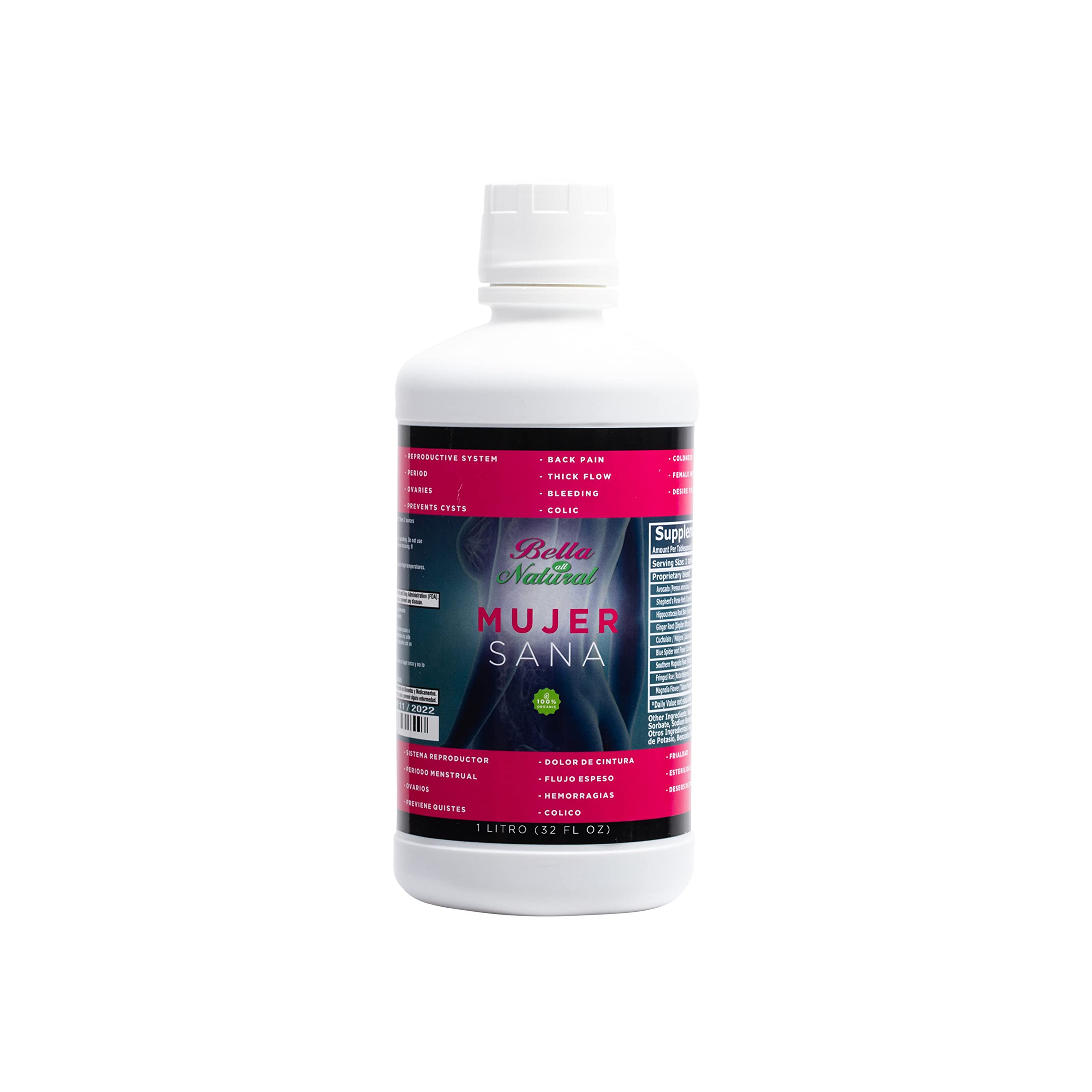 Bella All Natural Mujer Sana Healthy Woman, Hormonal imbalance, PCOS, Period Cramps Bella All Natural uk supplements