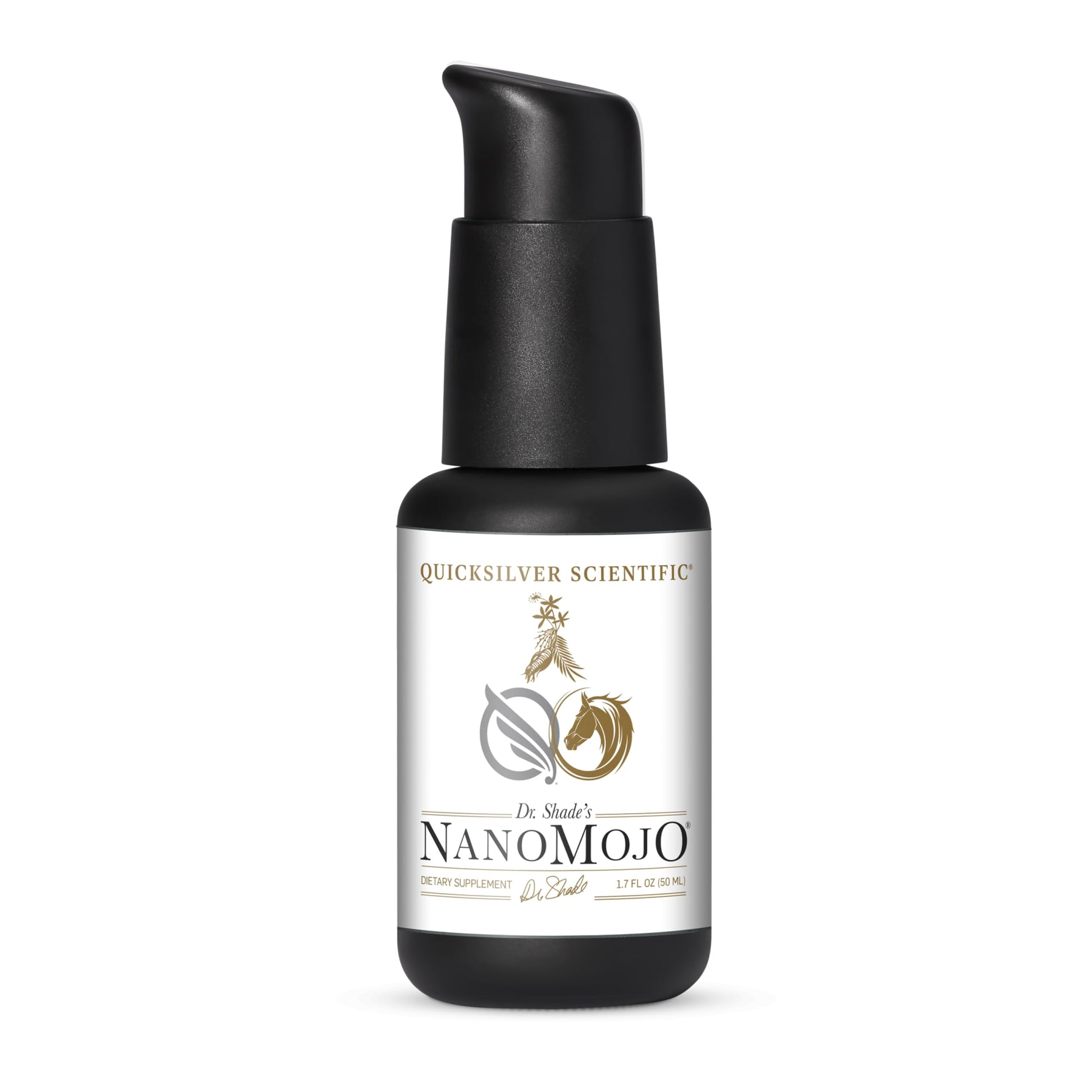 Quicksilver Scientific NanoMojo - Male-Specific Endurance Elixir & Energy Boost Support - 19 Herbs Including Epimedium for Men, Rhodiola Extract, Herbal Ginseng, and Adaptogenic Herbs (1.7oz / 50ml) Quicksilver Scientific uk supplements