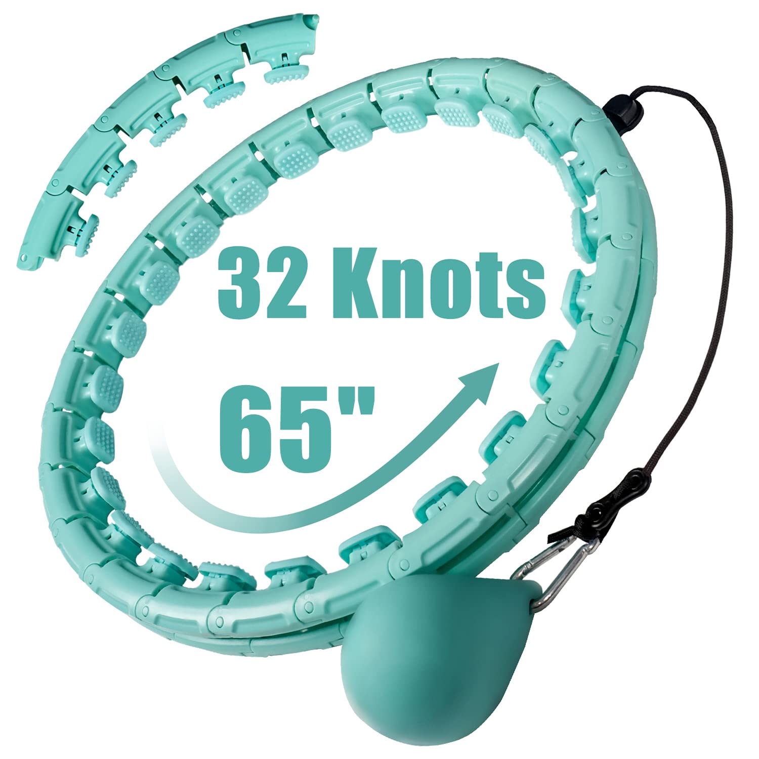 OurStarry 32 Knots Weighted Workout Hoop Plus Size, Smart Waist Exercise Ring OurStarry uk supplements