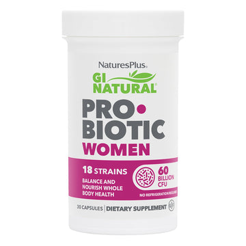 NaturesPlus GI Natural Probiotic Women - 30 Capsules - Digestive & Immune Support, Urinary Tract Health - Includes Cranberry - Gluten Free - 30 Servings Nature's Plus uk supplements