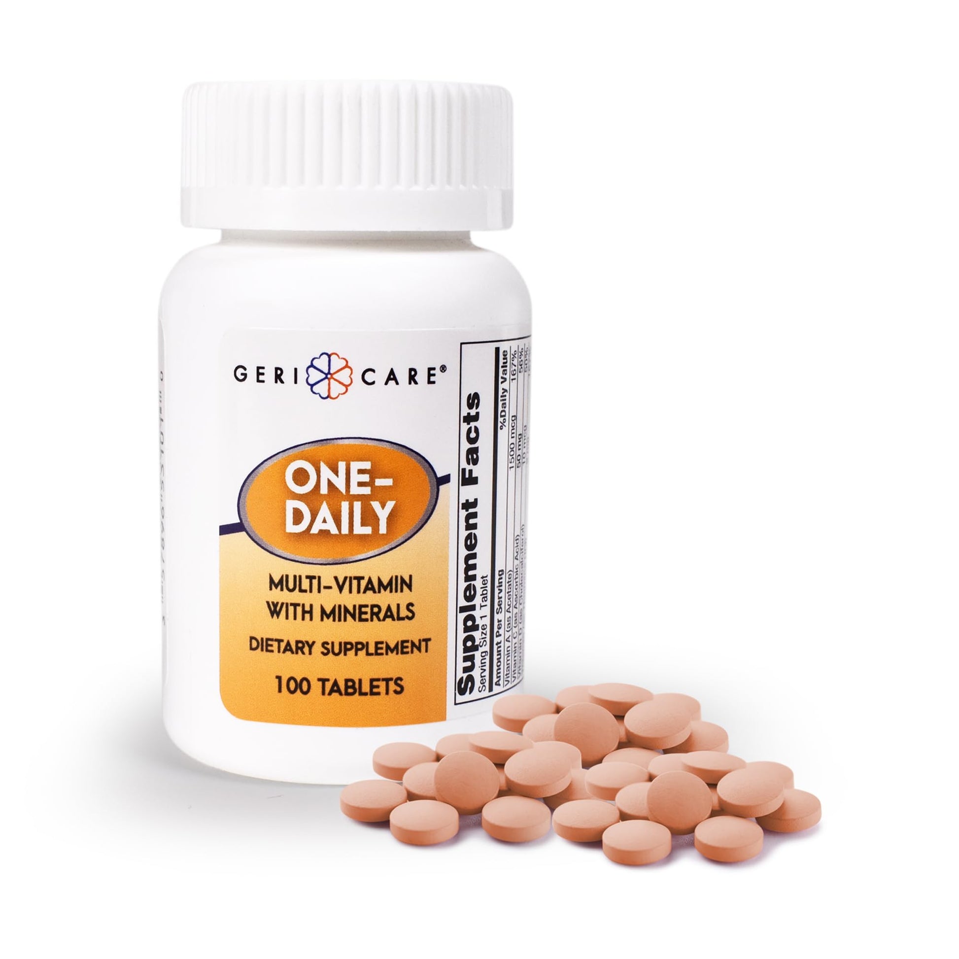 One-Daily Multivitamins with Minerals for Men & Women (100 Tablets) by GeriCare| High-Potency Multi-Vitamin & Multimineral Dietary Supplement for Immunity, Energy| Complete Daily Nutritional Support GeriCare uk supplements