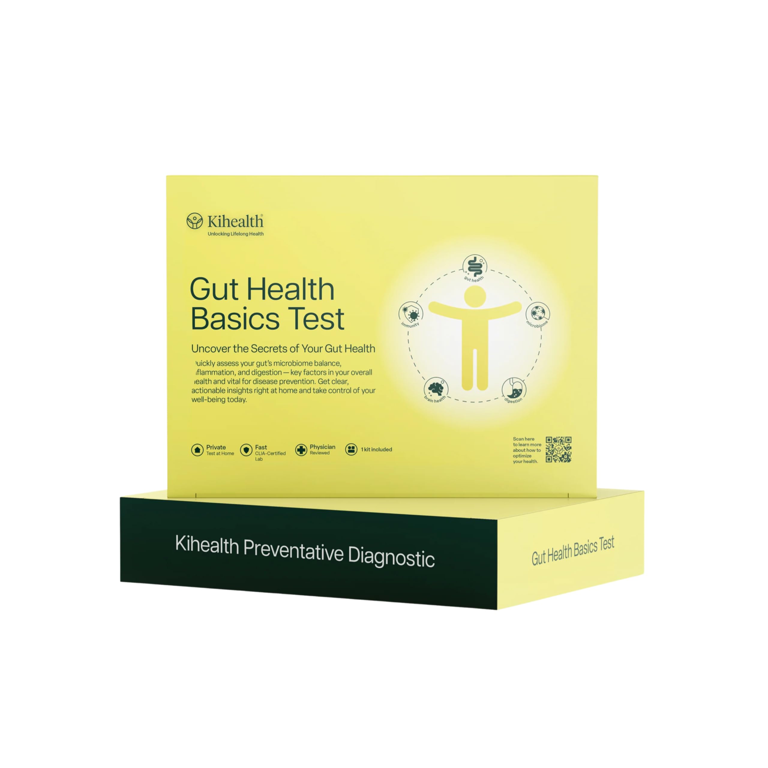 KiHealth – Gut Health Basics Test – at-Home Stool Test for Digestion, Inflammation, and Microbiome Balance – at-Home Kit Kihealth uk supplements