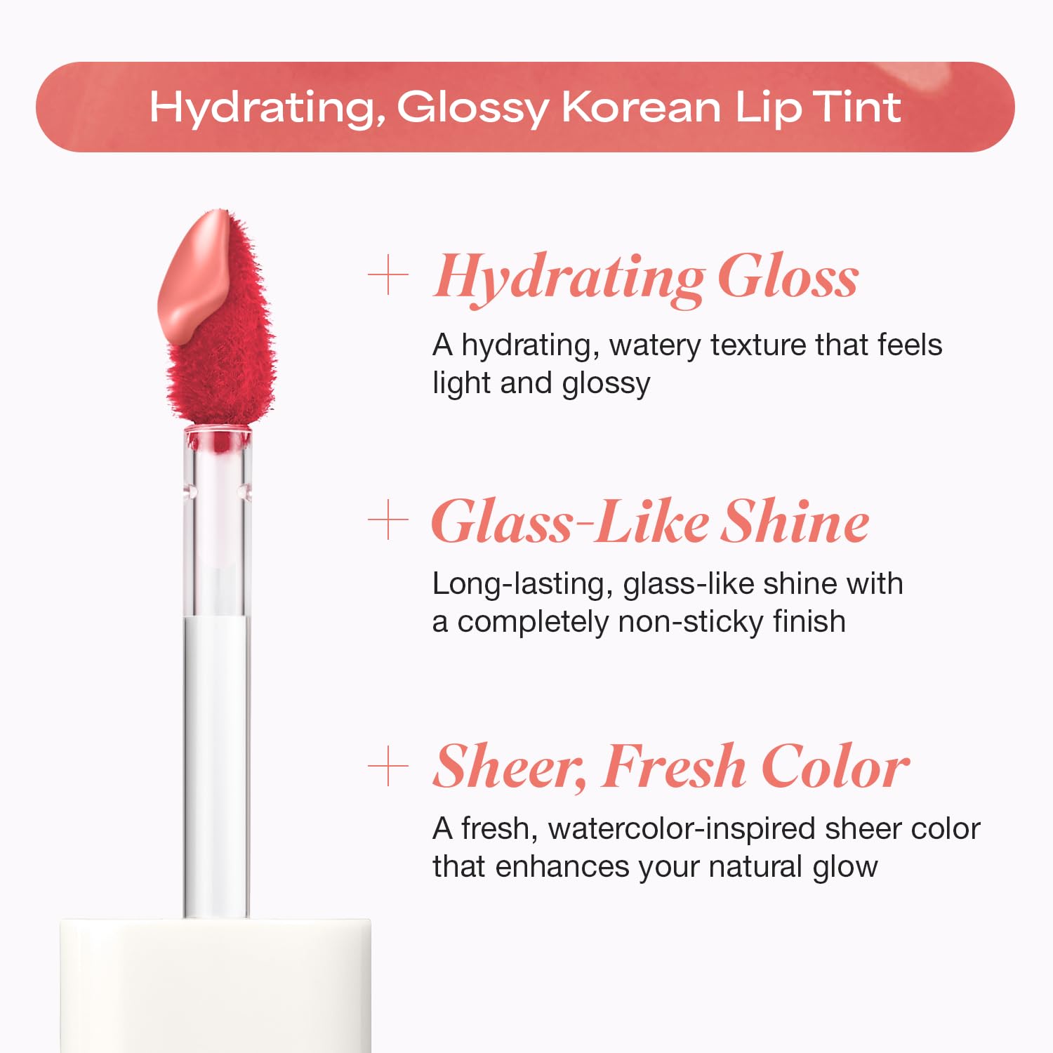 INGA Water Glow Lip Tint | Hydrating, Glossy Korean Lip Tint with Sheer Color & Glass-Like Shine | Long-Lasting, Non-Sticky Korean Lip Stain (RICH SALMON) INGA uk supplements