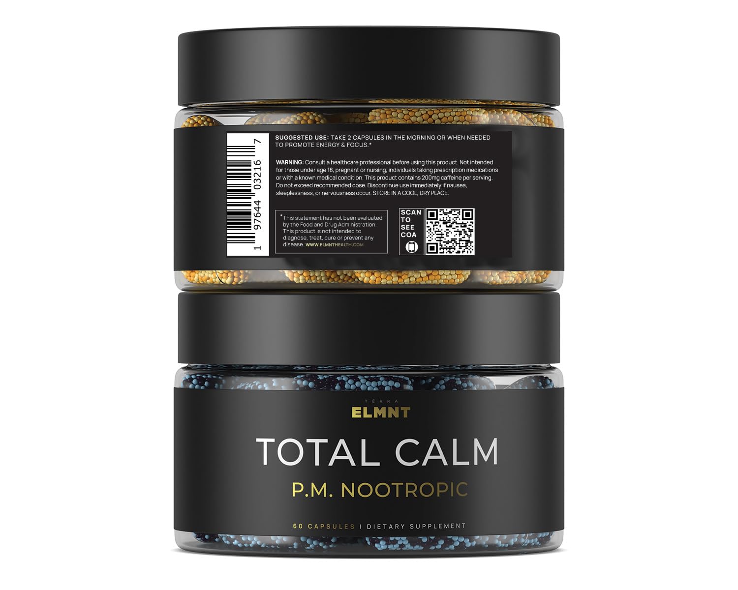 AMPM Nootropic Total Focus + Calm 9X Strength w. Caffeine, L-Theanine, Alpha GPC, L-Tyrosine, Ashwagandha - X-Release Energy Pills Nootropics Brain Support Supplements for Memory and Focus Supplement TERRA ELMNT uk supplements