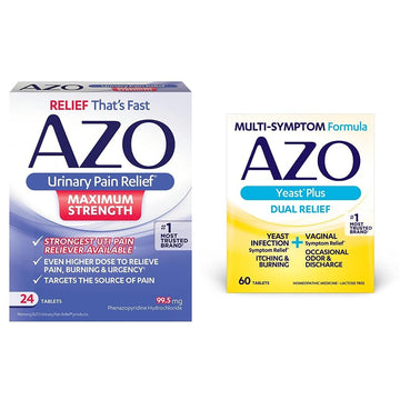 AZO Urinary Pain Relief Maximum Strength (24 Count) Fast Relief of UTI Pain, Burning & Urgency Yeast Plus AZO uk supplements