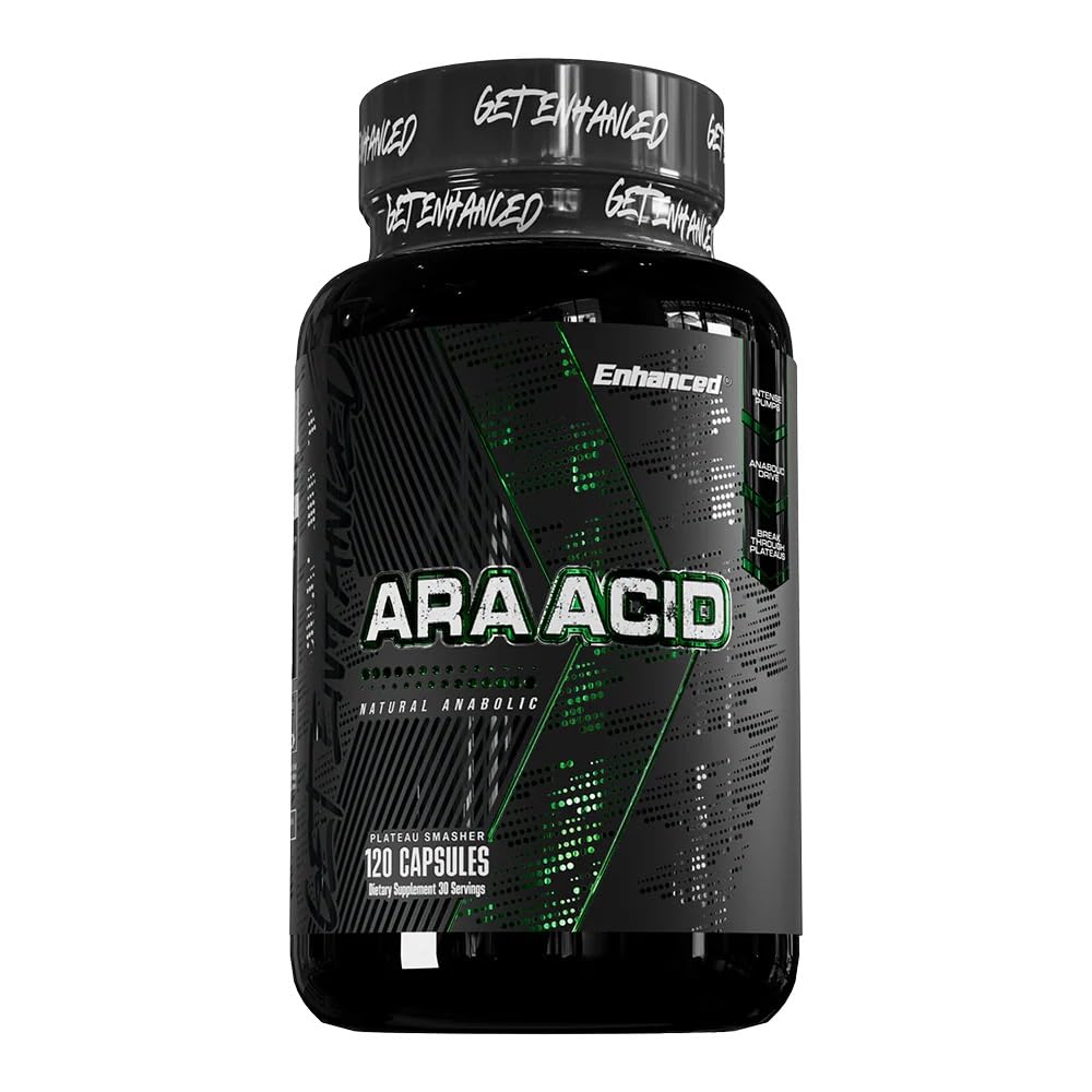 Enhanced Labs - Arachidonic Acid Supplement - Muscle and Strength Supplement for Increased Muscle Mass & Improved Recovery for Men & Women - One Capsule Contains 350mg Arachidonic Acid (120 Capsules) Enhanced uk supplements