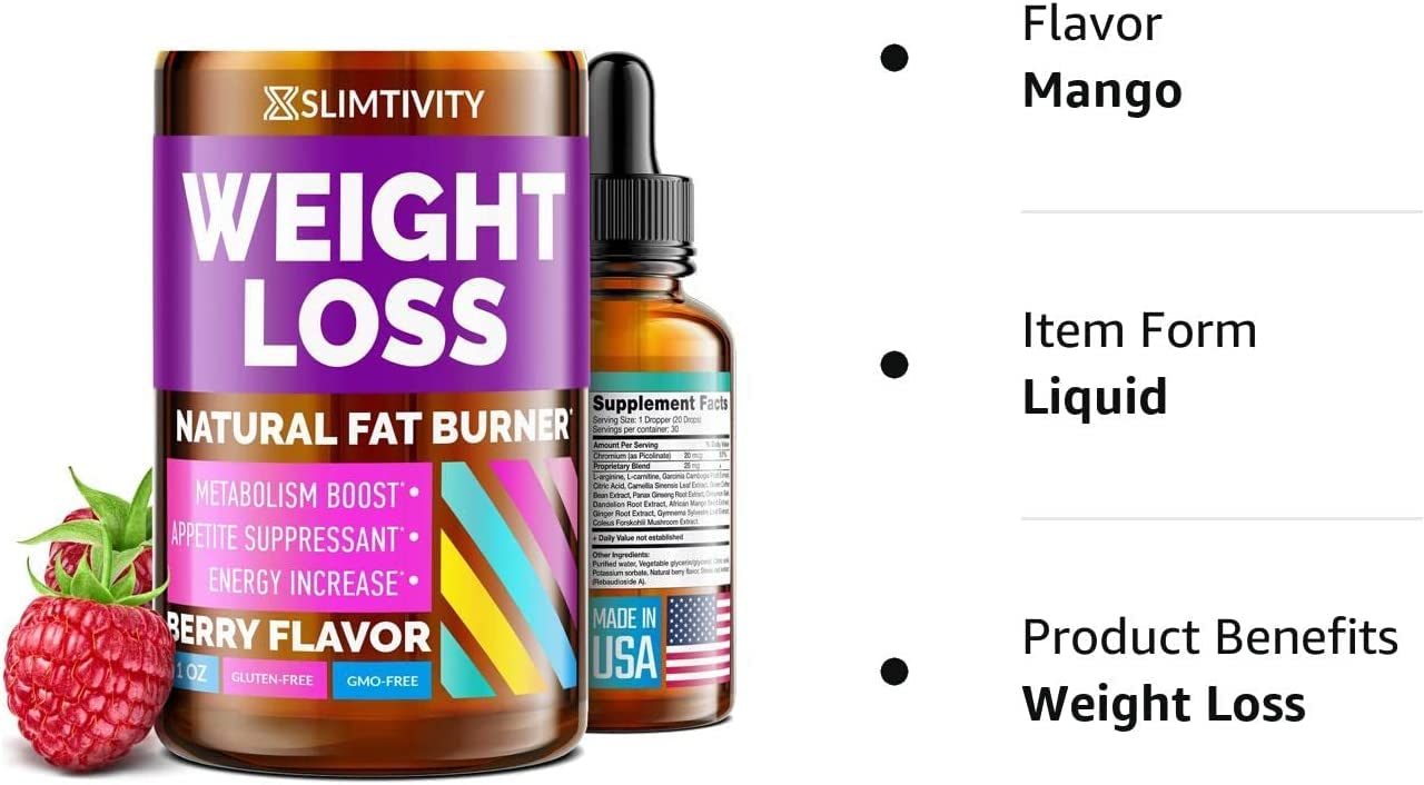 Slimtivite Weight Loss Drops - Diet Fat Effective Appetite Suppressant & Metabolism A.Vogel uk supplements