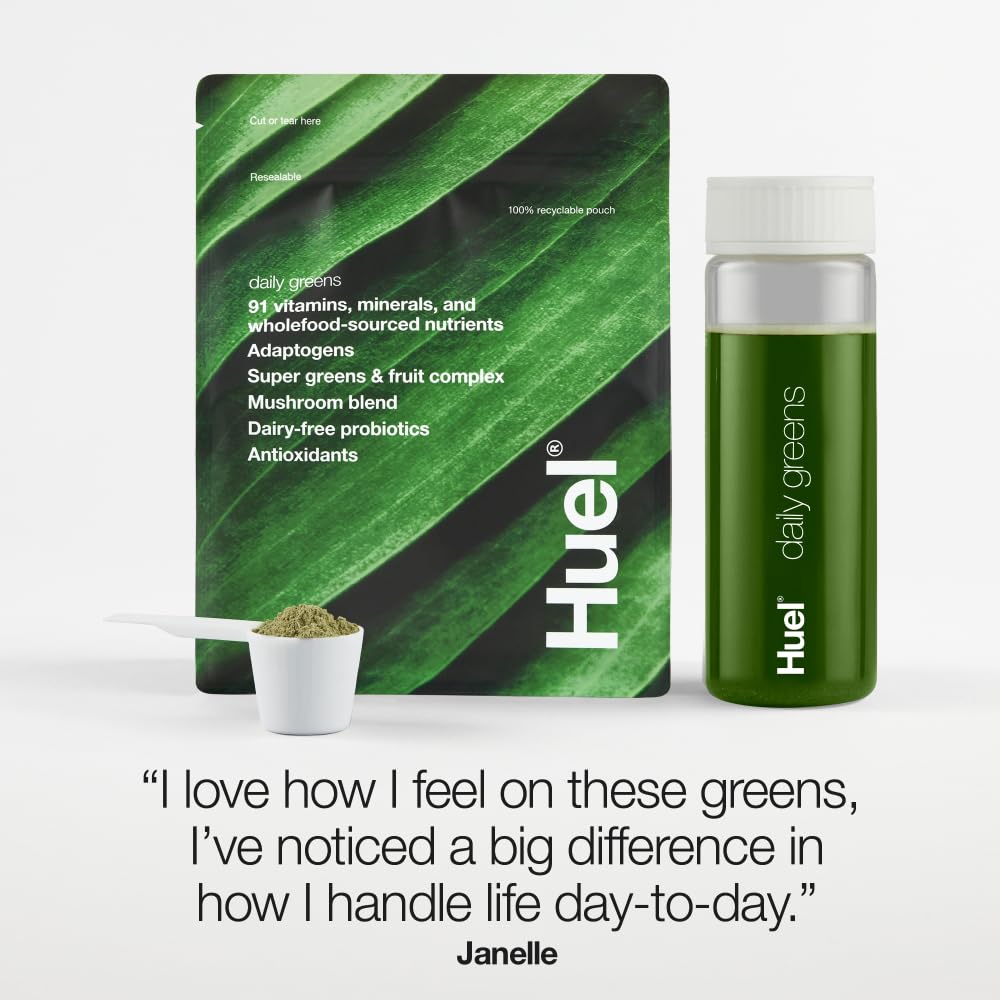 Huel Daily Greens | Superfood Greens Powder | 91 Vitamins, Minerals, and Wholefood Huel uk supplements