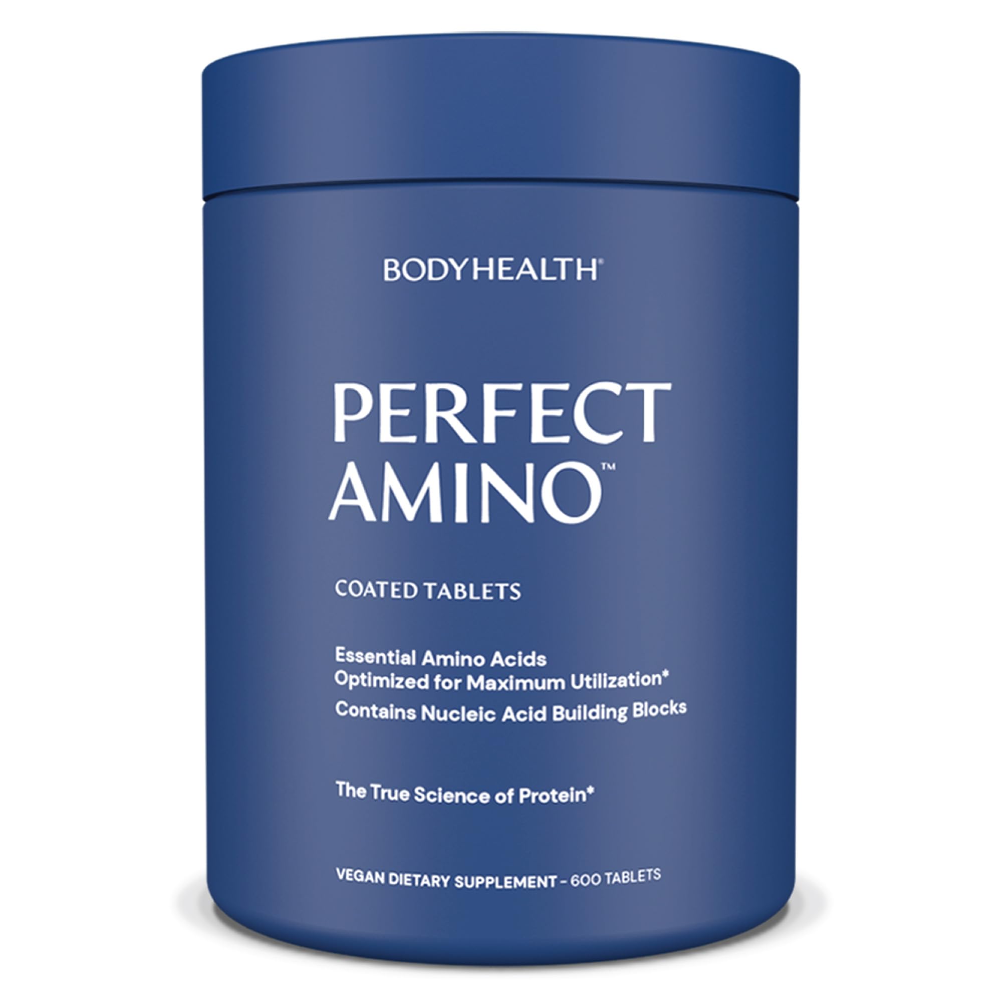 BodyHealth PerfectAmino (600 ct) Easy to Swallow Tablets, Essential Amino Acids Supplement with BCAAs, Vegan Protein for Pre/Post Workout & Muscle Recovery with Lysine, Tryptophan, Leucine, Methionine BodyHealth uk supplements