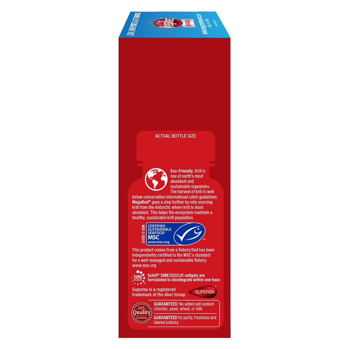 Omega-3 Krill Oil and Joint Supplement - Megared Joint Care 60 softgels - EPA/DHA fatty acids, Antioxidants, Hyaluronic acid, No fishy burp aftertaste as with Fish Oil MegaRed uk supplements