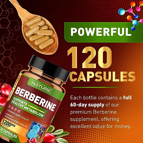 Berberine 1200mg - 100% Pure Berberine HCl Supplement, High Strength Berberine Built by Nature uk supplements
