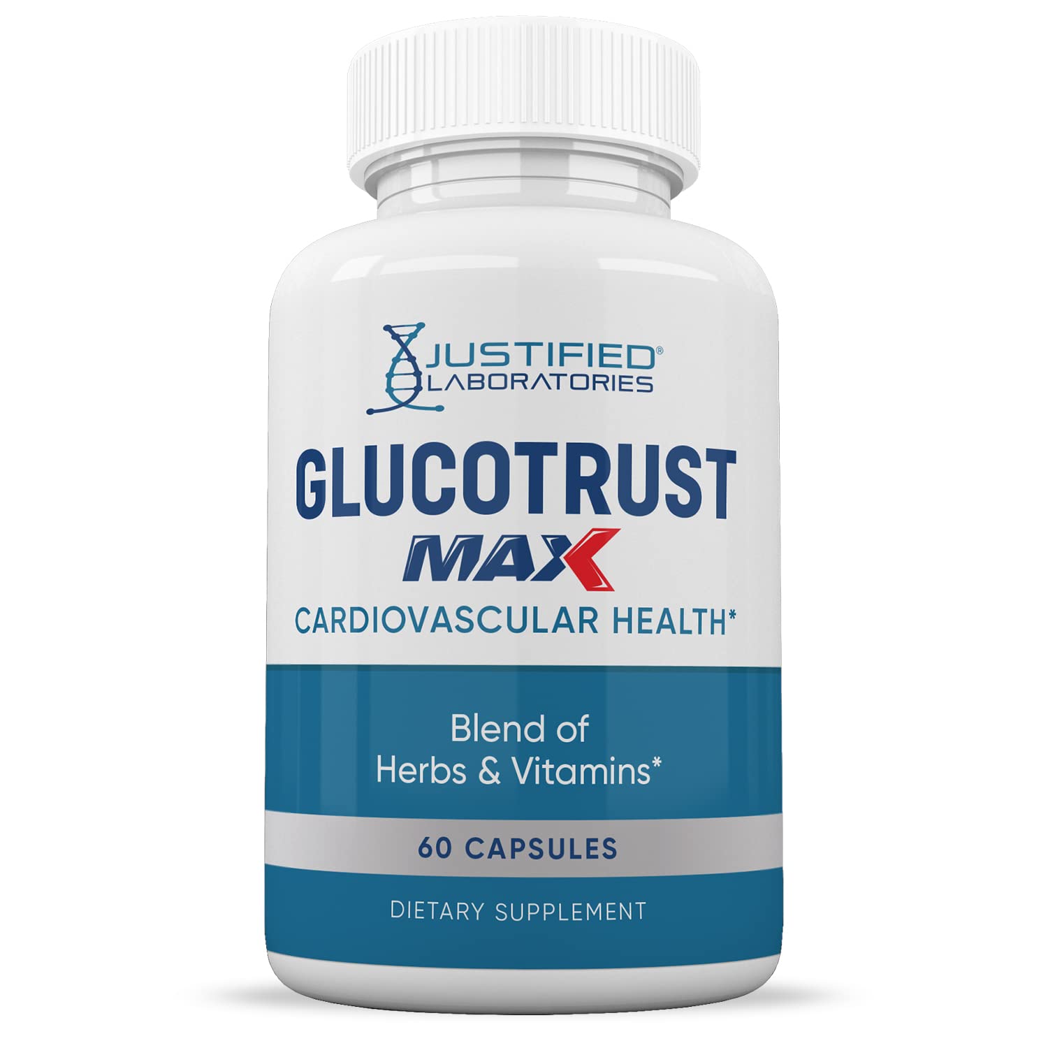 Justified Laboratories (5 Pack) Glucotrust Max 1295MG Formula Supplement Pills 300 cap Justified Laboratories uk supplements