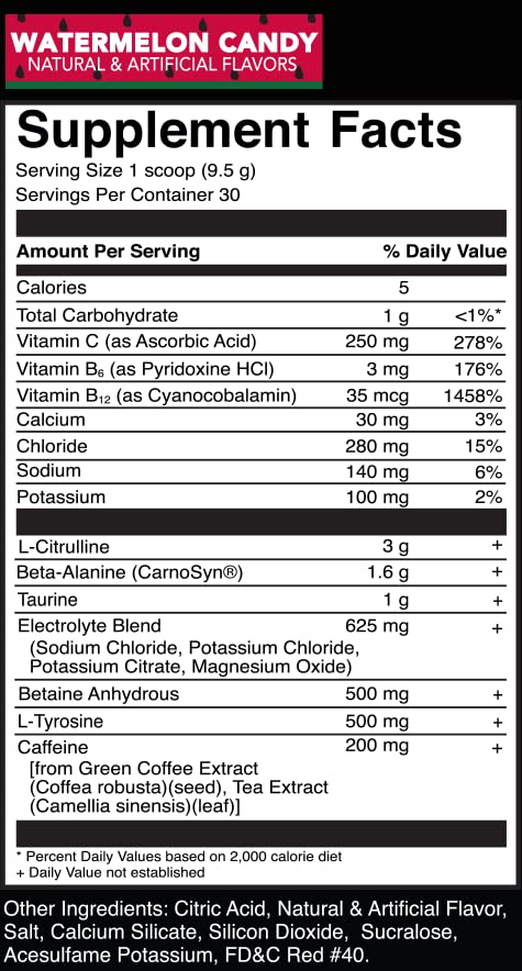 Rivalus Powder Burn - Watermelon Candy, 0.8 Pound - Intense Pre-Workout Energy Rivalus uk supplements