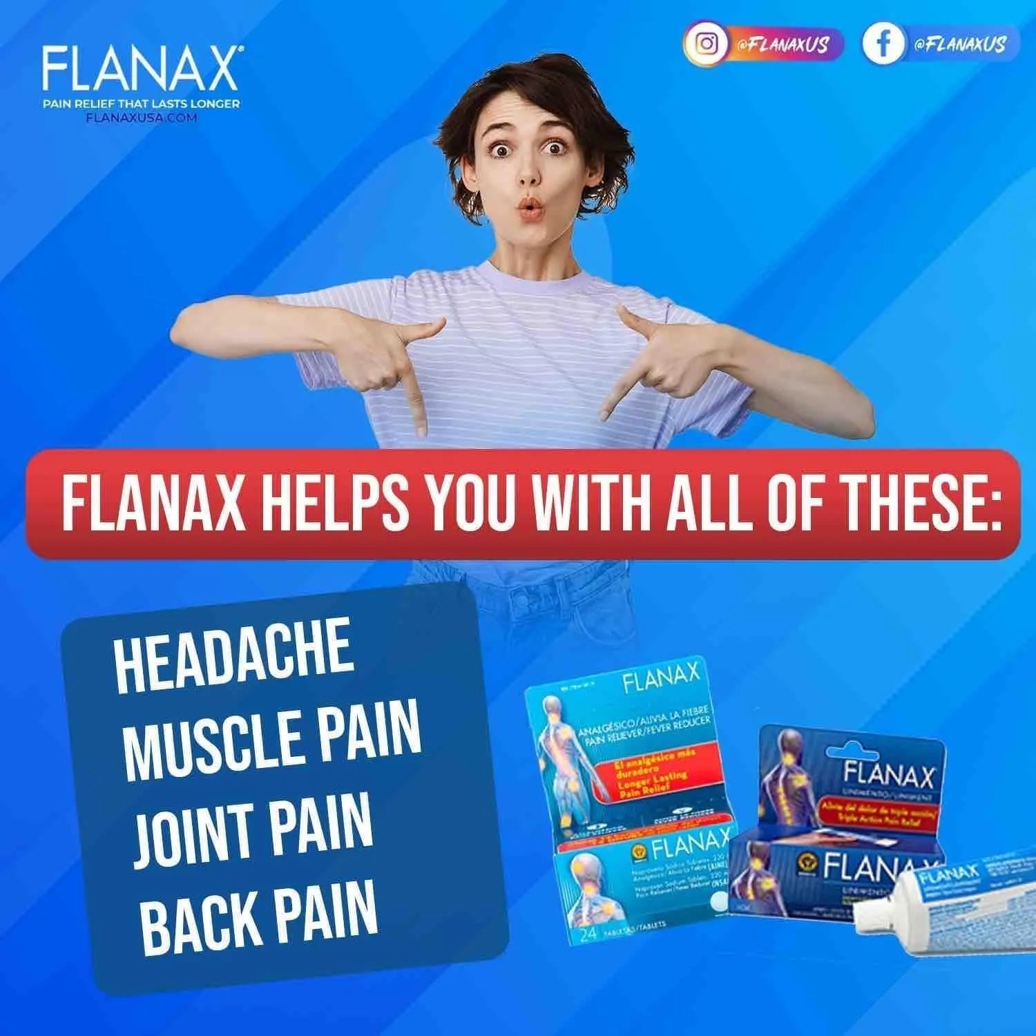 Flanax Dual-Action Pain Relief Kit Flanax uk supplements