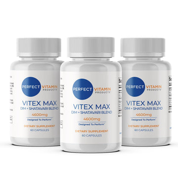 Perfect Vitamin Products Vitex Max DIM + Shatavari – Hormone Balance & Menopause Support for Women – Vegan Blend with Adaptogens for Mood, Cycle & Stress Relief – 4600mg (3-Pack) Perfect Vitamin Products uk supplements