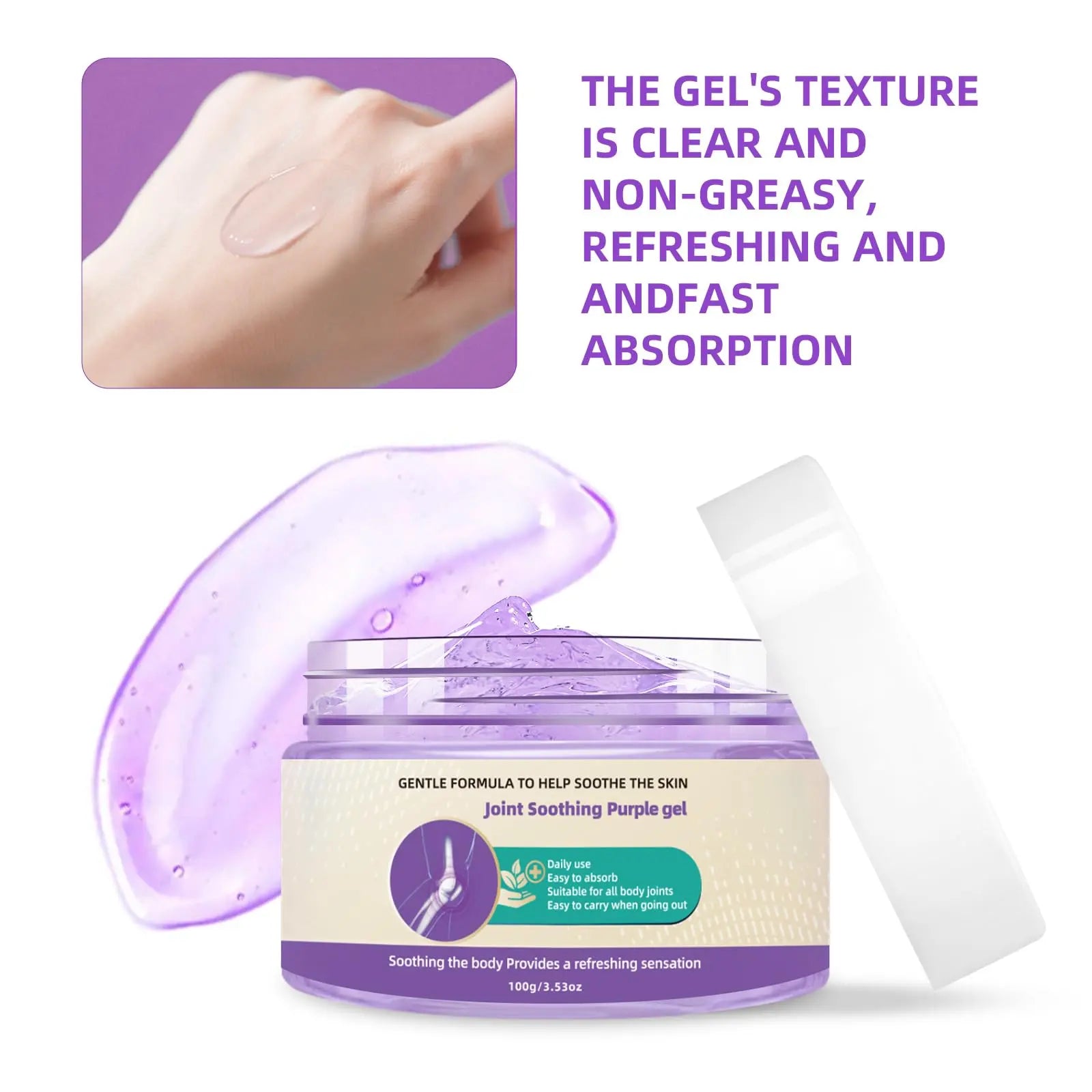 Nodfens Joint Pain Gel, Purple Relief Soothing Massage Cream for Knees, Neck, Feet, Hand Whole Body Nodfens uk supplements