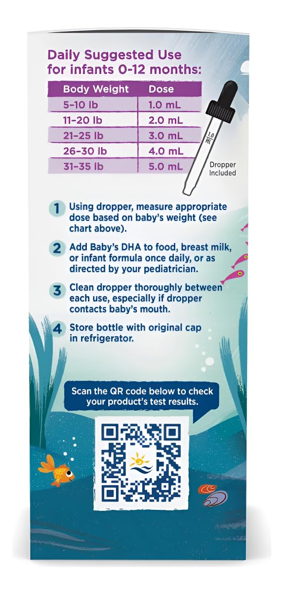 Nordic Naturals Baby’s DHA, Unflavored - 2 oz - 1050 mg Omega-3 + 300 IU Vitamin D3 - Supports Brain, Vision & Nervous System Development in Babies - Non-GMO - Servings May Vary Nordic Naturals uk supplements