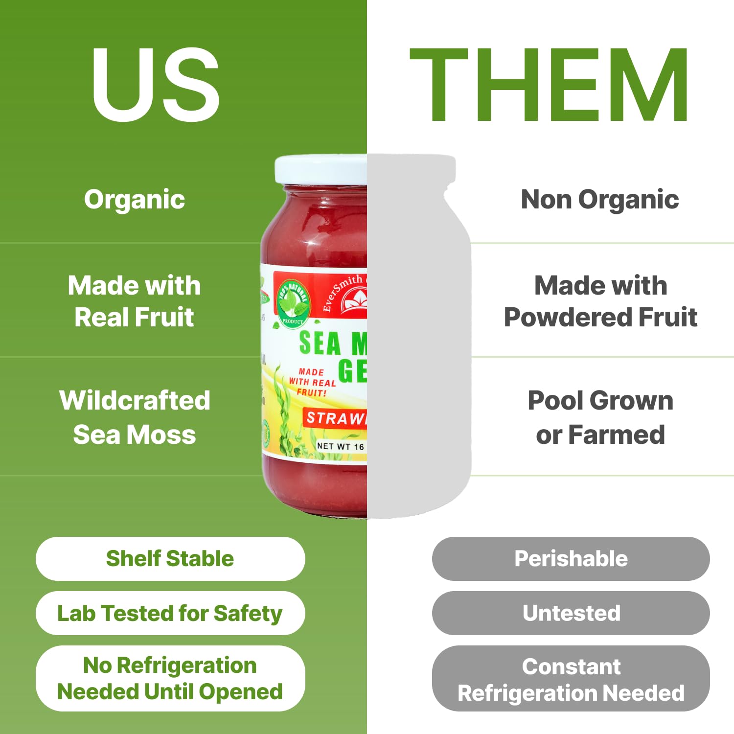 EverSmith Organics - Wildcrafted Irish Sea Moss Gel | Made in USA | Rich in Vitamins EverSmith Organics uk supplements