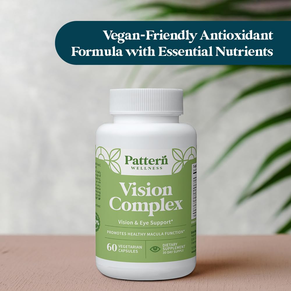 Pattern Wellness Vision Complex Supplement – Daily Eye & Visual Function Support – Herbal Extract & Vitamin Blend – 60 Vegan Capsules Pattern Wellness uk supplements