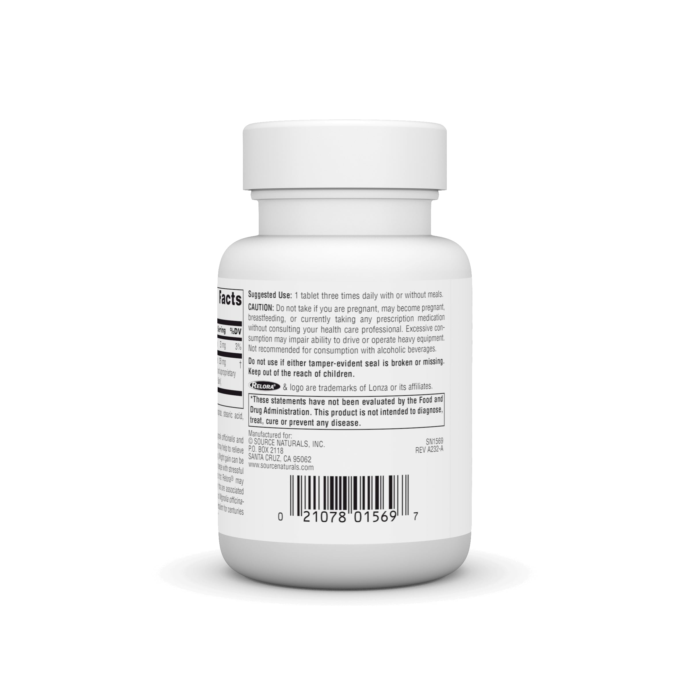 Source Naturals Relora, Promotes Healthy Eating Behavior and Muscle Relaxation Support*, 250 mg - 90 Tablets Source Naturals uk supplements