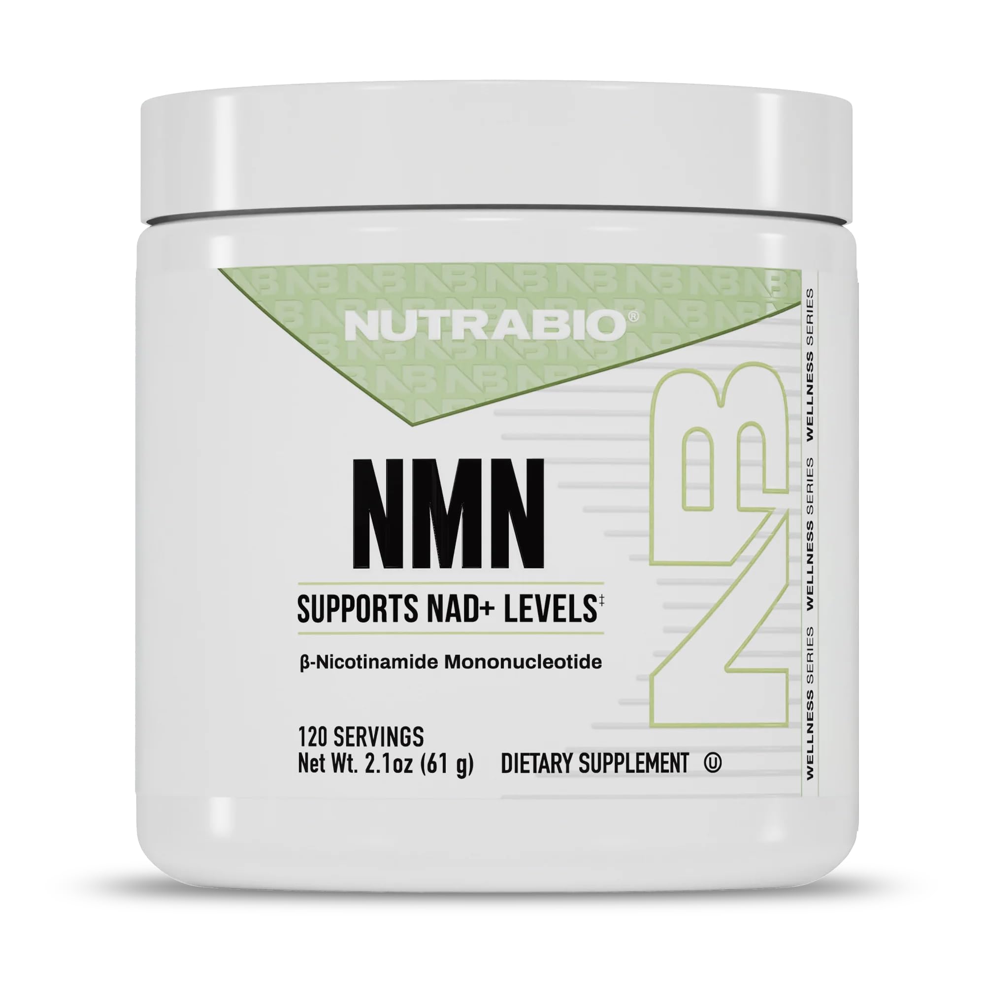 NutraBio NMN - NAD Supplement, Longevity Support, Boost NAD Levels, Increase Cellular Energy, Brain Health, Healthy Aging- 120 Servings NutraBio uk supplements