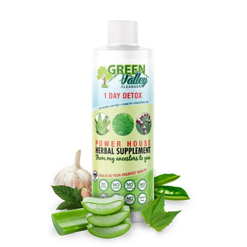 1 Day Colon Liquid Cleanse Formula and Liver Detox - Vegan Friendly, Helps Healthy Digestion Green Valley Cleanser uk supplements