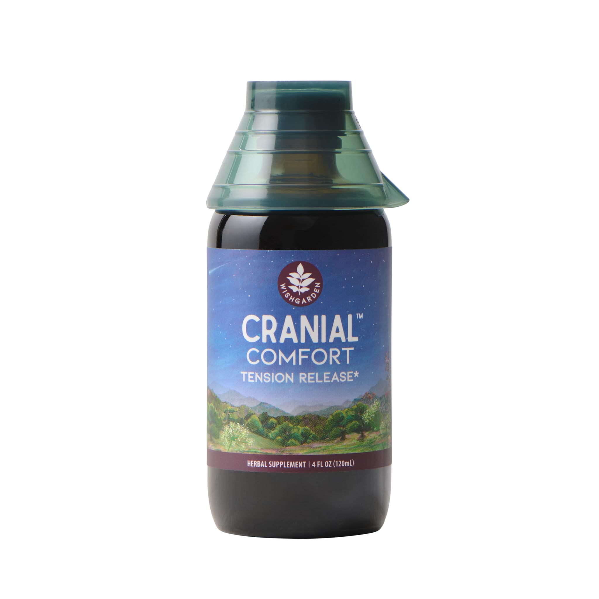 WishGarden Herbs Cranial Comfort - Plant-Based Herbal Supplement with White Willow Bark Extract, Lavender & Scullcap Supports Release of Head, Neck & Shoulders Tension, Stress & Muscle Tension, 4oz WishGarden uk supplements