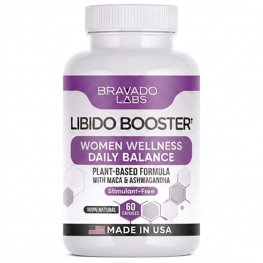 Female Libido Booster for Women – Advanced Women’s Intimacy & Confidence Support – Plant-Based Herbal Blend with Maca, Ginseng & L-Arginine – Made in USA – 60 Capsules Bravado Labs uk supplements