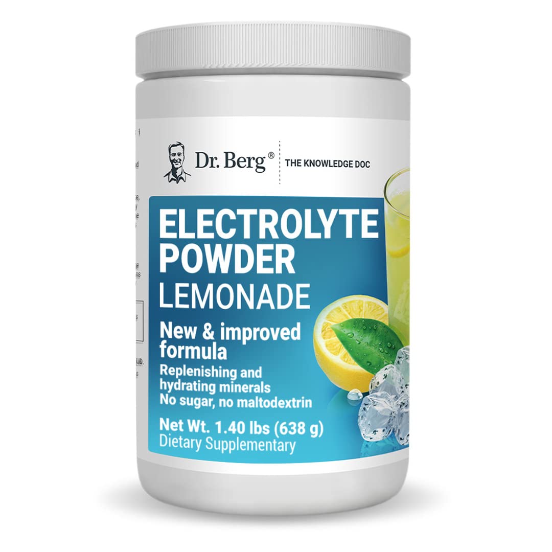 Dr. Berg's Electrolyte Powder 100 Servings Bundle - Raspberry Lemon & Lemonade Dr. Berg Nutritionals uk supplements