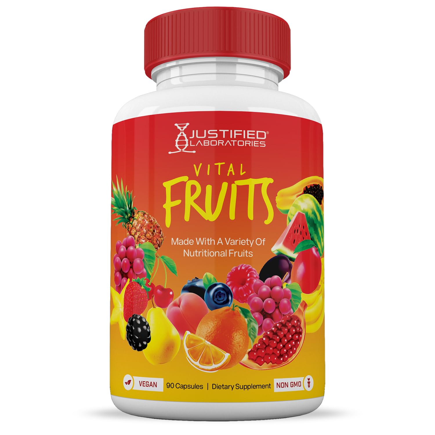 (6 Pack) Vital Fruits and Veggies Supplement Whole Food Red & Green Superfoods Justified Laboratories uk supplements