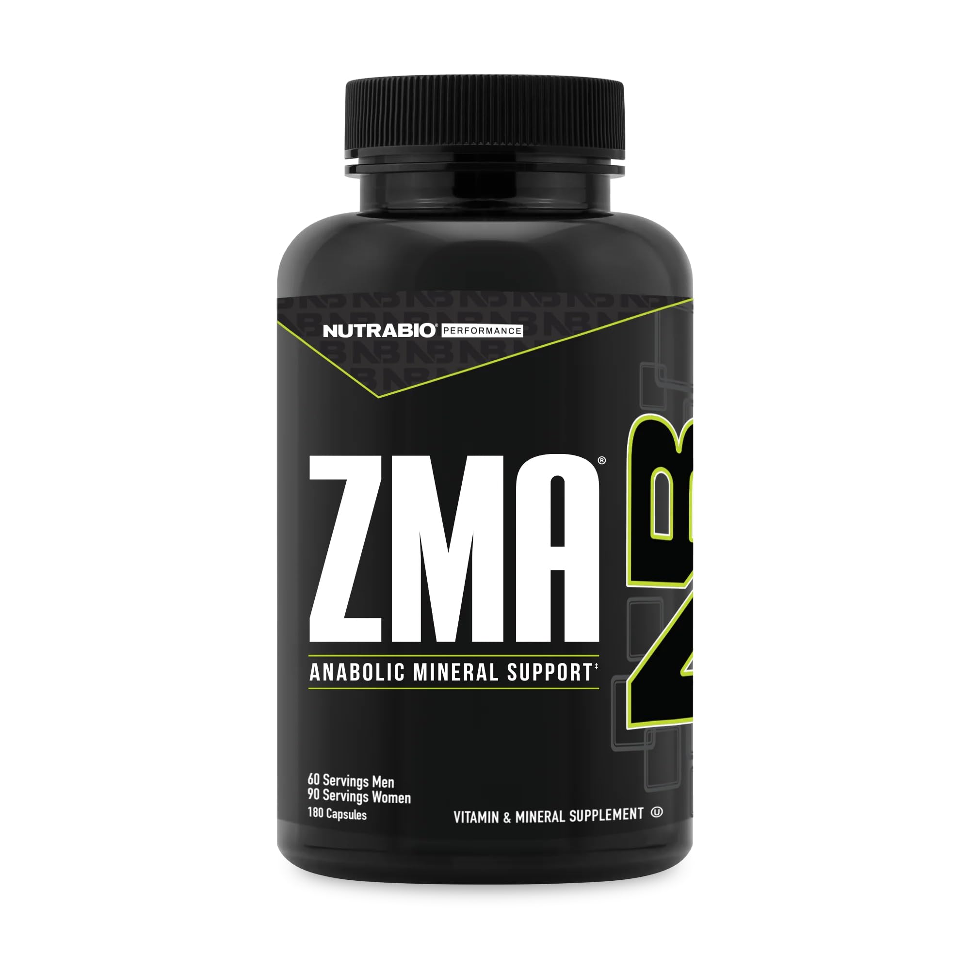 NutraBio ZMA Supplements for Men & Women- Zinc Magnesium Supplements to Support Hormone Levels, Peak Performance, Sleep, Muscle Recovery, Immune Health, 180 Ct. NutraBio uk supplements