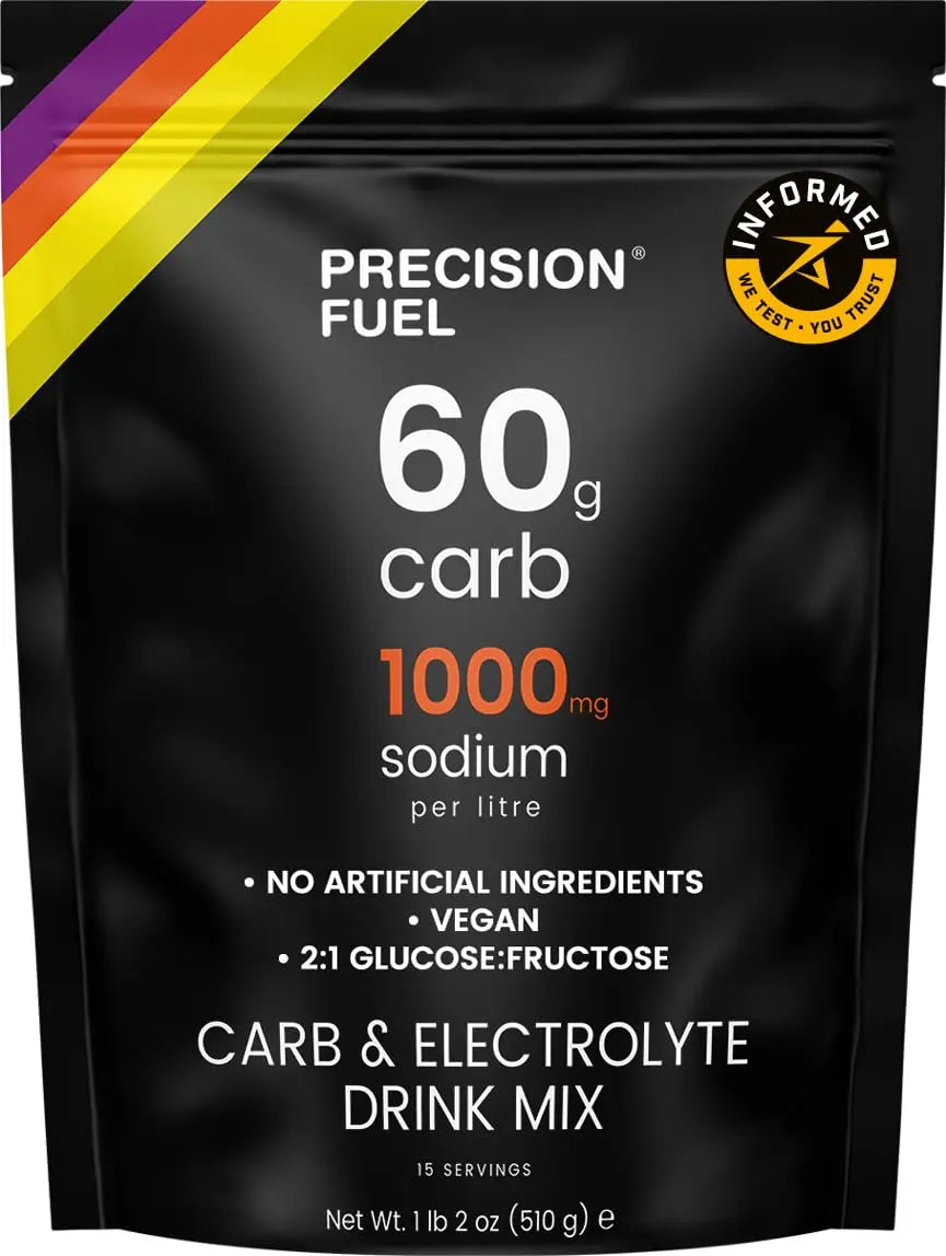 Precision Fuel PF60 Carb & Electrolyte Drink Mix Powder for Hydration & Energy - Endurance Sports Nutrition, Vegan, Hypotonic - 60g Carb, 1000mg Sodium per Litre - Mild Citrus Flavor, 1-Pack Precision Hydration uk supplements