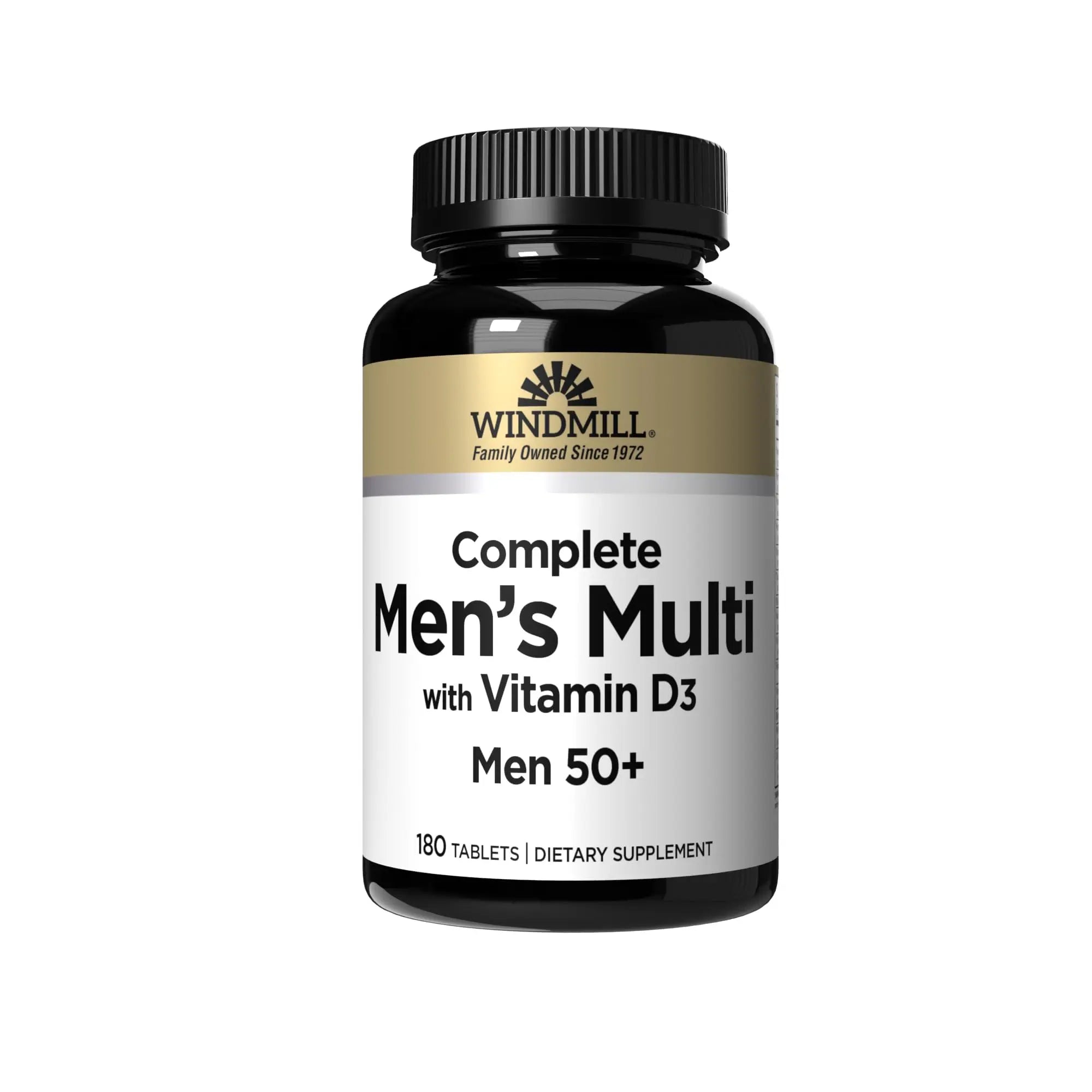 Windmill Natural Vitamins Men’s Multi 50+, with Vitamin D3, Mens Multivitamins for Daily Nutritional Support, Multivitamin for Men, 180 Tablet, 180 Day Supply Windmill uk supplements