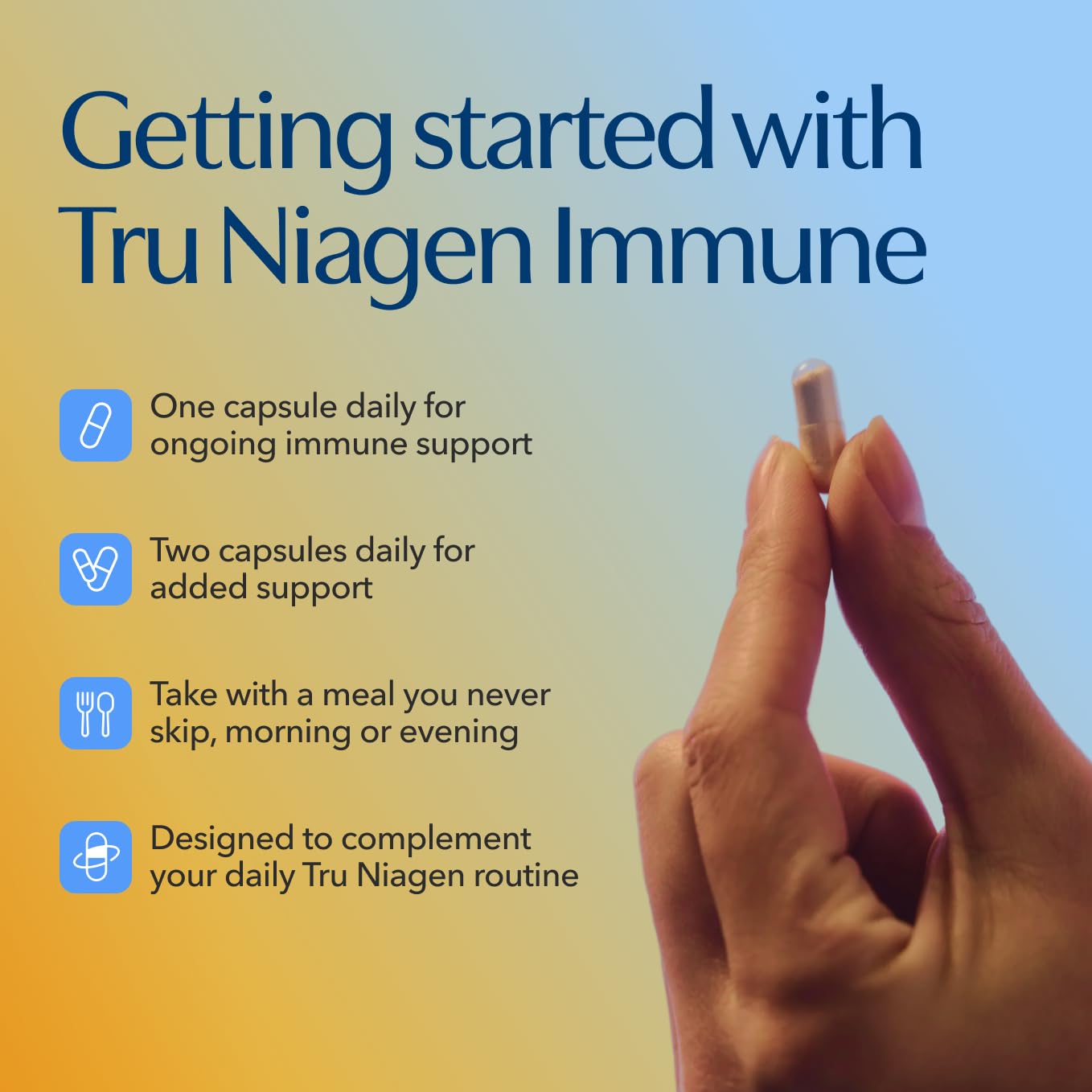 TRU NIAGEN NAD+ Immune Support Supplement - Daily Defense - Vitamin C, Vegan D3 2000 IU, Zinc, Selenium, Copper + 100mg NAD Plus Boosting Niagen NR - 30 Capsules TRU NIAGEN uk supplements