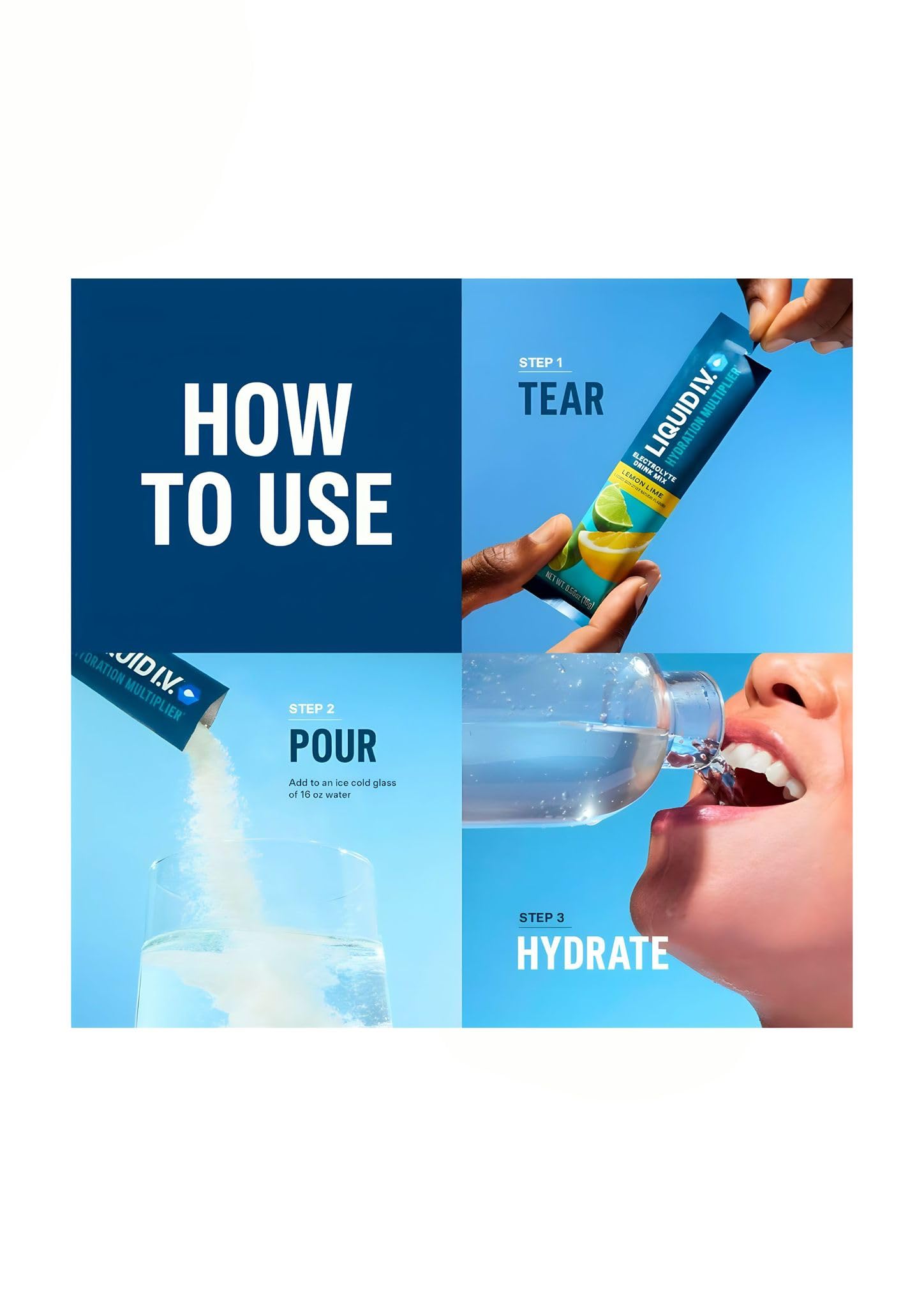 Liquid I.V. Hydration Multiplier Electrolyte Drink Mix, Variety, 0.56 Oz, 30 Ct Liquid I.V. uk supplements