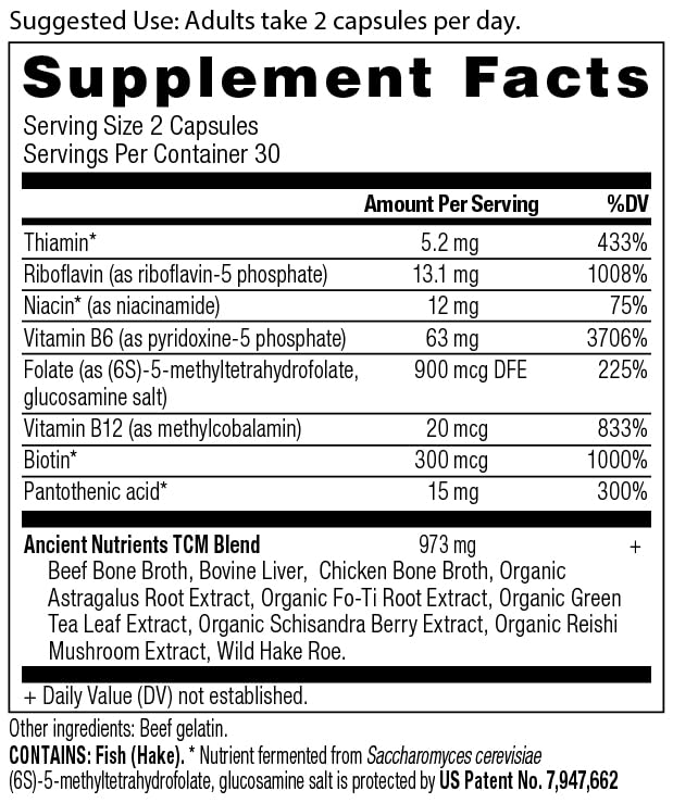 Ancient Nutrition Vitamin B Complex Supplement, 8 Balanced B-Vitamins, Supports Healthy Ancient Nutrition uk supplements