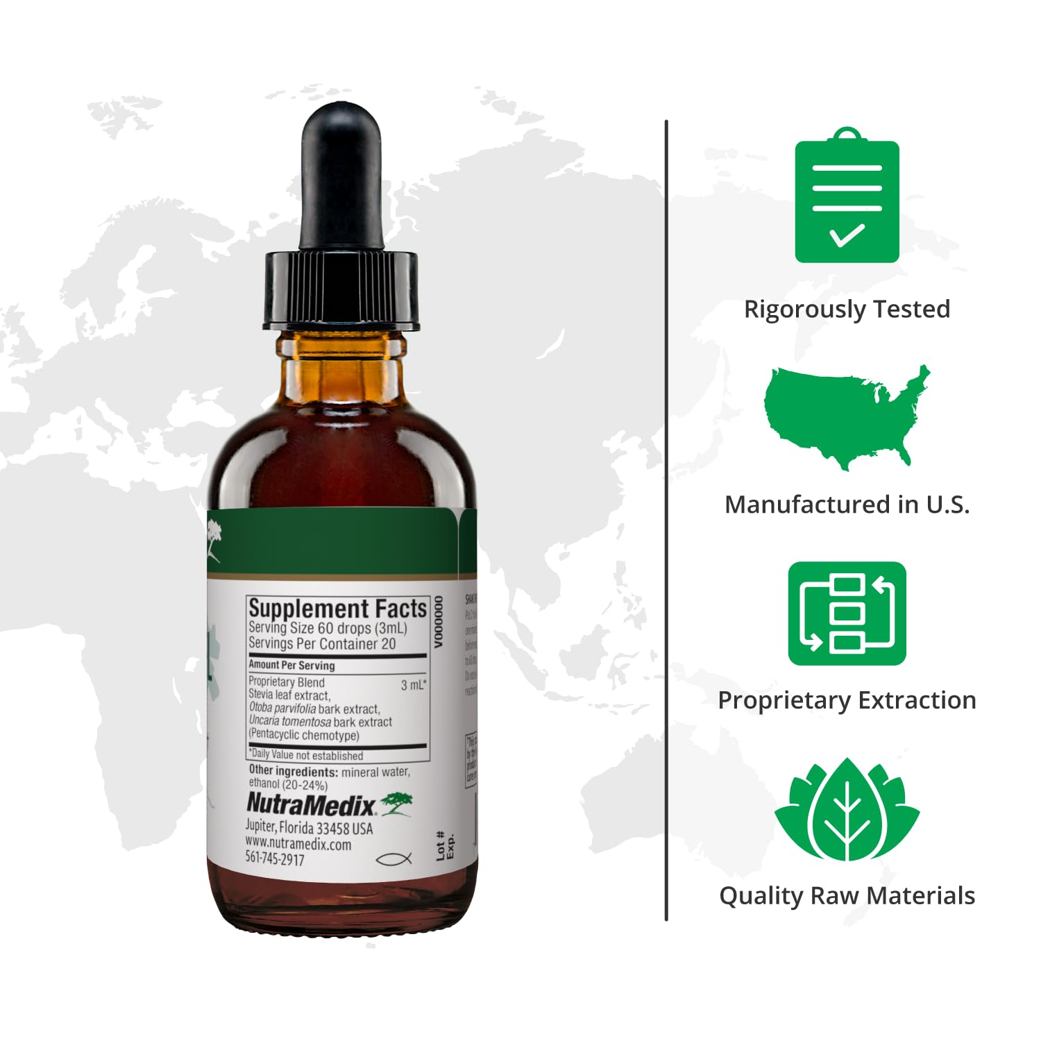 Nutramedix Nutra BRL - Liquid Herbal Supplement for Gut Health & Immune Support - Samento & Banderol for Digestive Health - Immune System Booster Supplement (60mL) NutraMedix uk supplements