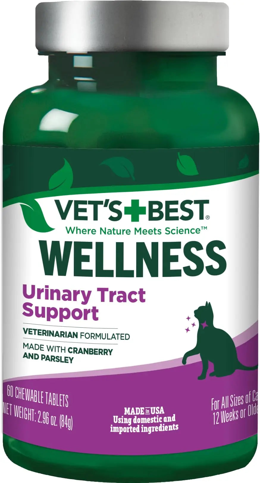 Vet's Best Cat Urinary Supplement, Urinary Tract Support Chewable for Cats, Supports A Healthy Urinary Tract in Cats, 60 Chewable Tablets Vet's Best uk supplements